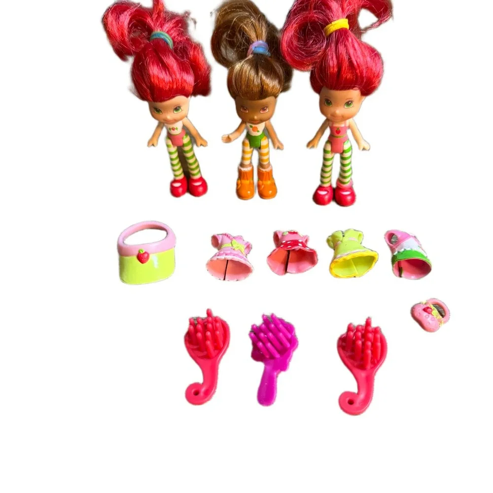 Strawberry Shortcake Orange Blossom Mini Doll Lot Rooted Hair Snap On Clothes 3